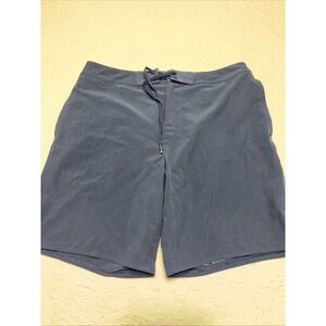 Four Laps Board Shorts Mens 32 Blue Flat Front Lightweight Drawstring